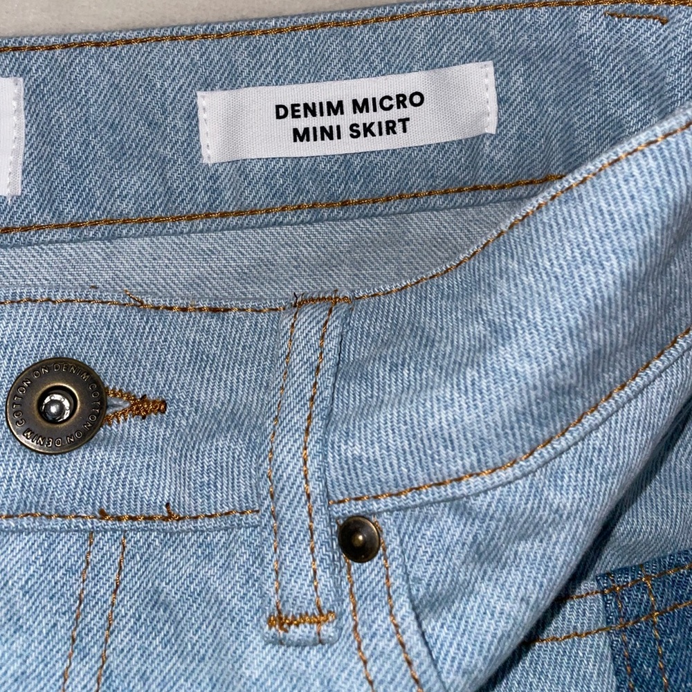 🦋NWT Cotton On-Denim Micro Mini Skirt 🦋 - Picture 4 of 6